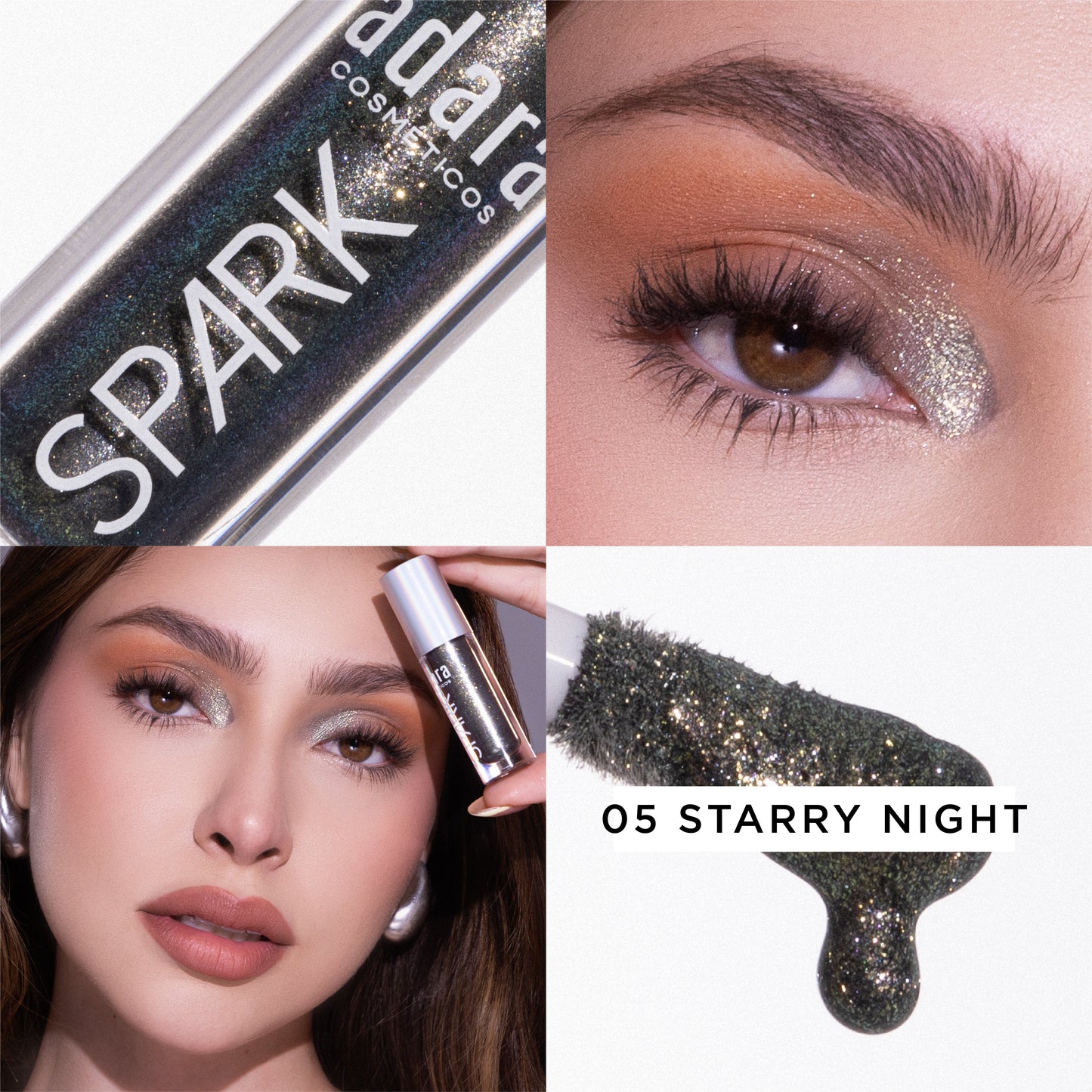 Sombra Liquida Shimmer Spark Adara Cosmeticos