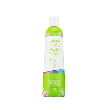 Shampoo Minoxidil con Colágeno y Romero 500 gr Inbellezza