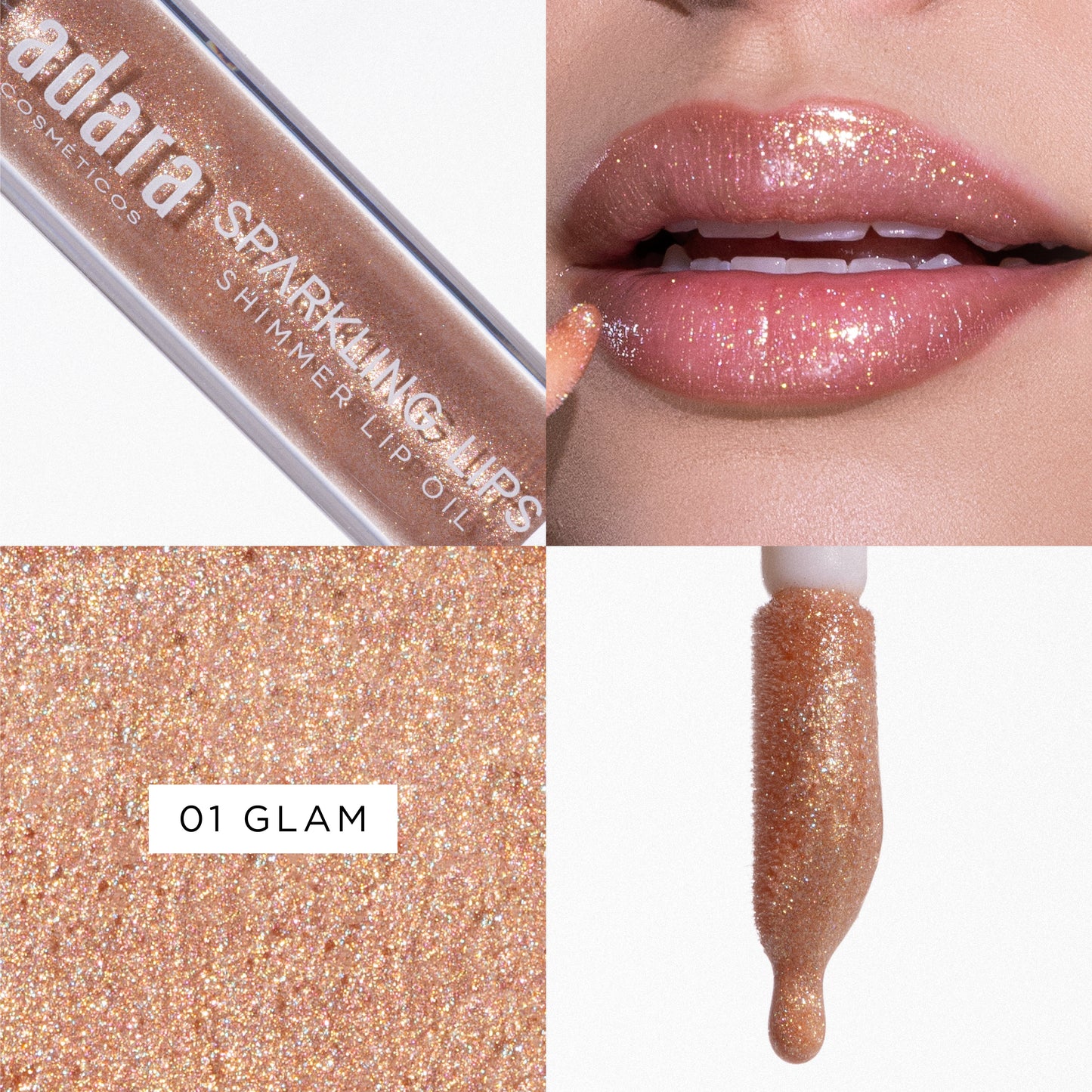 Lip Oil Shimmer Sparkling Lips Adara Cosmeticos
