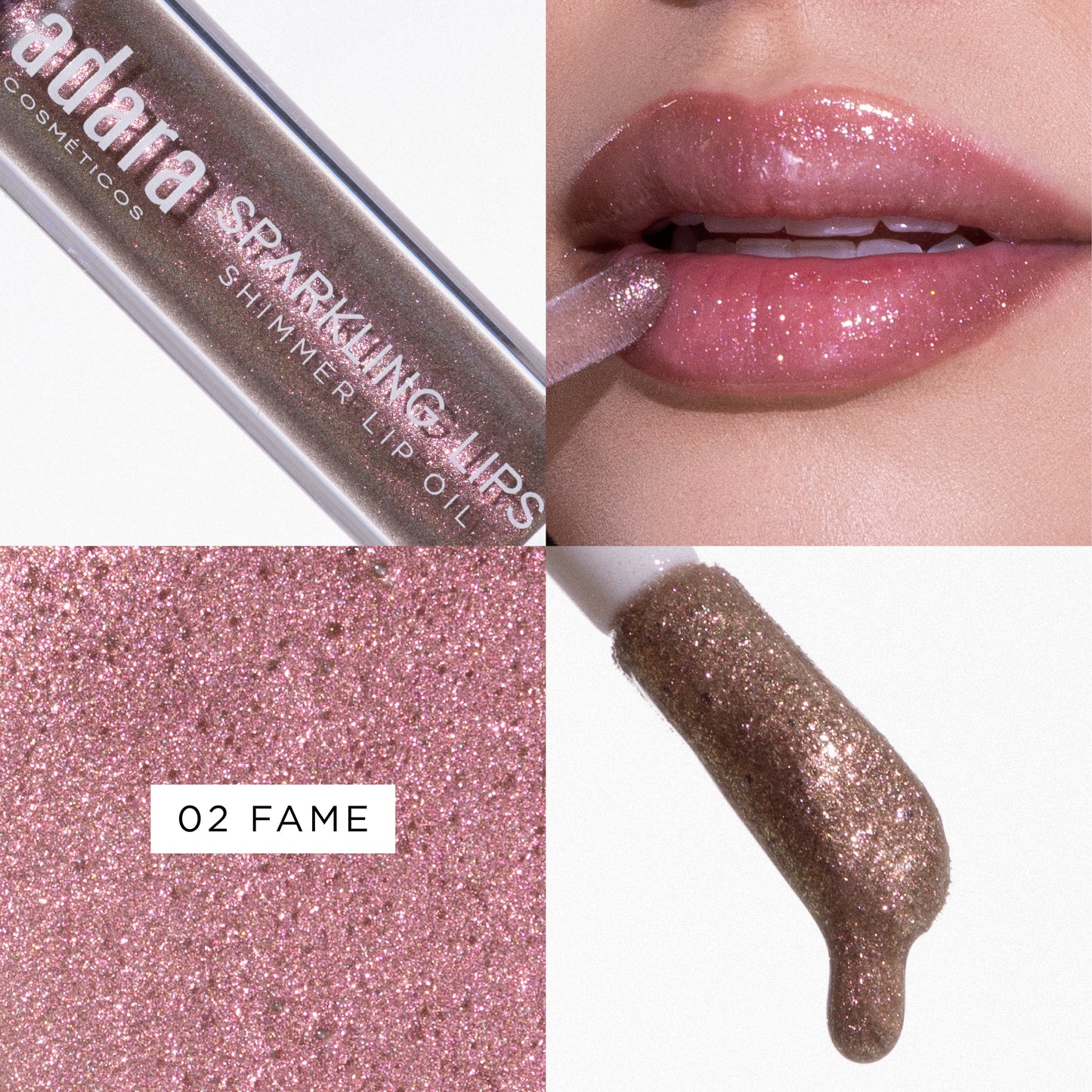 Lip Oil Shimmer Sparkling Lips Adara Cosmeticos
