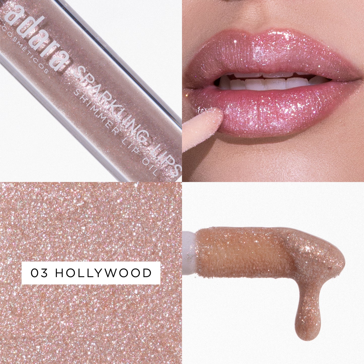 Lip Oil Shimmer Sparkling Lips Adara Cosmeticos