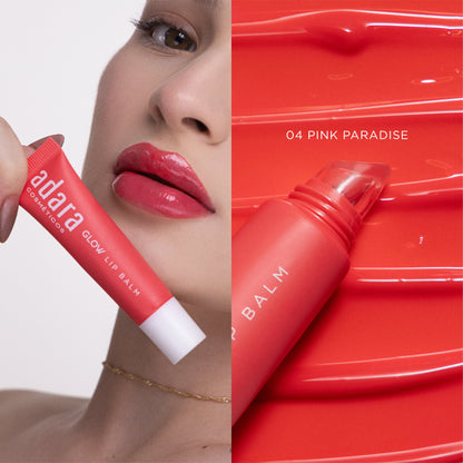 Balsamo con Color Acido Hialuronico Glow Lip Balm Adara Cosmeticos