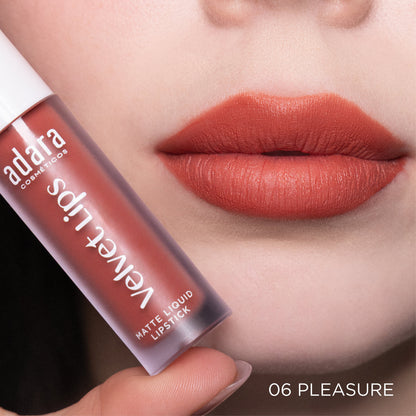 Labial liquido Velvet Lips Matte Adara CosmeticosVELVET LIPS