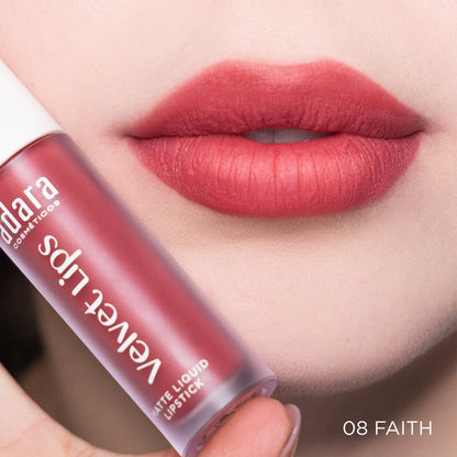 Labial liquido Velvet Lips Matte Adara CosmeticosVELVET LIPS