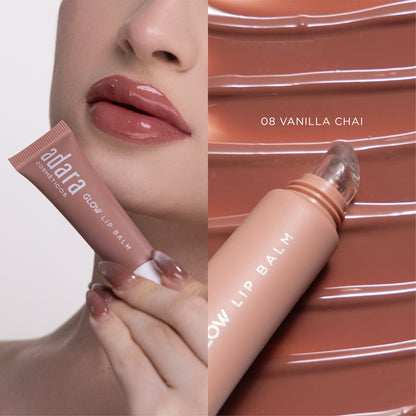 Balsamo con Color Acido Hialuronico Glow Lip Balm Adara Cosmeticos
