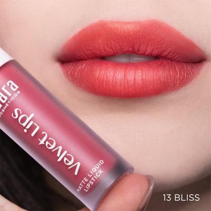 Labial liquido Velvet Lips Matte Adara CosmeticosVELVET LIPS