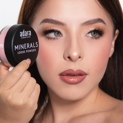 Polvo Traslucido Fijador Mineral Loose Powder Adara Cosmeticos