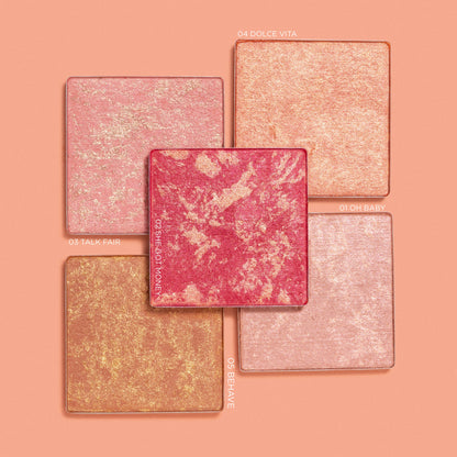 Rubor Marmoleado Fusion Blush Adara Cosmeticos