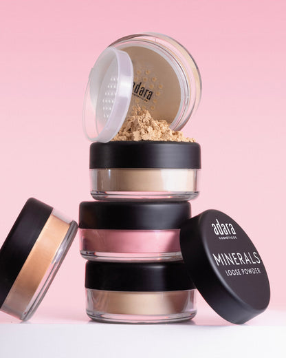 Polvo Traslucido Fijador Mineral Loose Powder Adara Cosmeticos