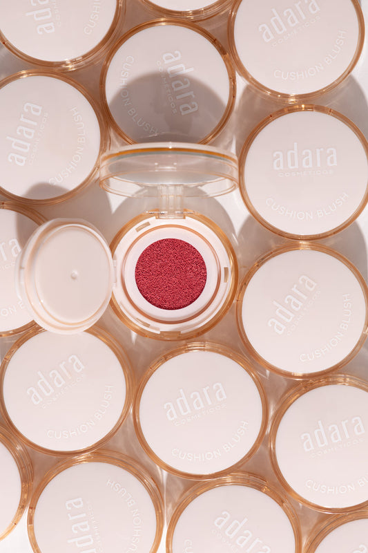 Rubor Cushion Blush Adara Cosméticos en seis tonos