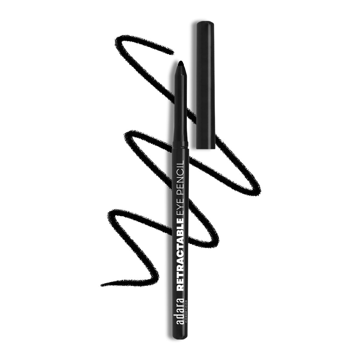 Lapiz Retractil inbeleble Negro Adara Cosmeticos