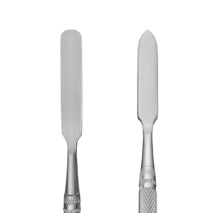 Paleta Mezcladora Metálica con Espátula 03 Adara Cosméticos