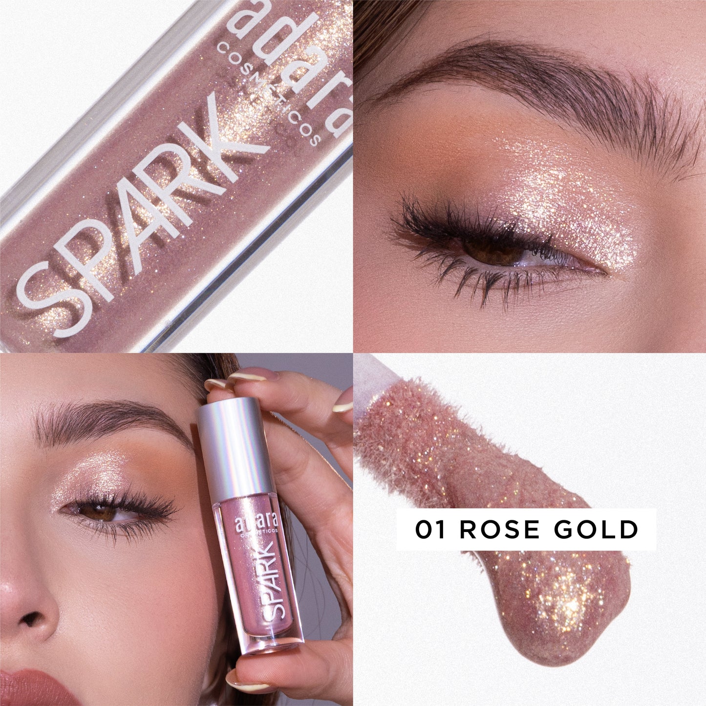 Sombra Liquida Shimmer Spark Adara Cosmeticos