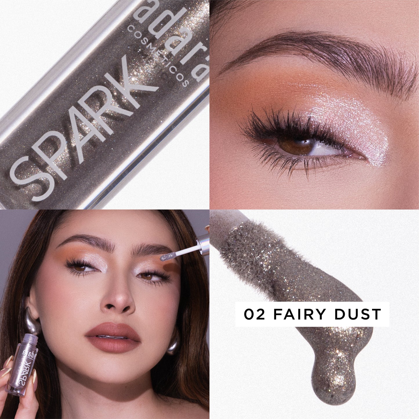 Sombra Liquida Shimmer Spark Adara Cosmeticos